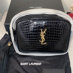 YSL Croc LouLous camera bag